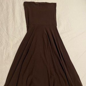 J.Crew Strapless Brown Jersey Dress